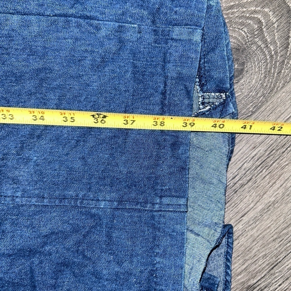 Vtg 80’s Size 8 Blue Jean Dress With Ruffles From Genuine Sport Dressing - Picture 7 of 8